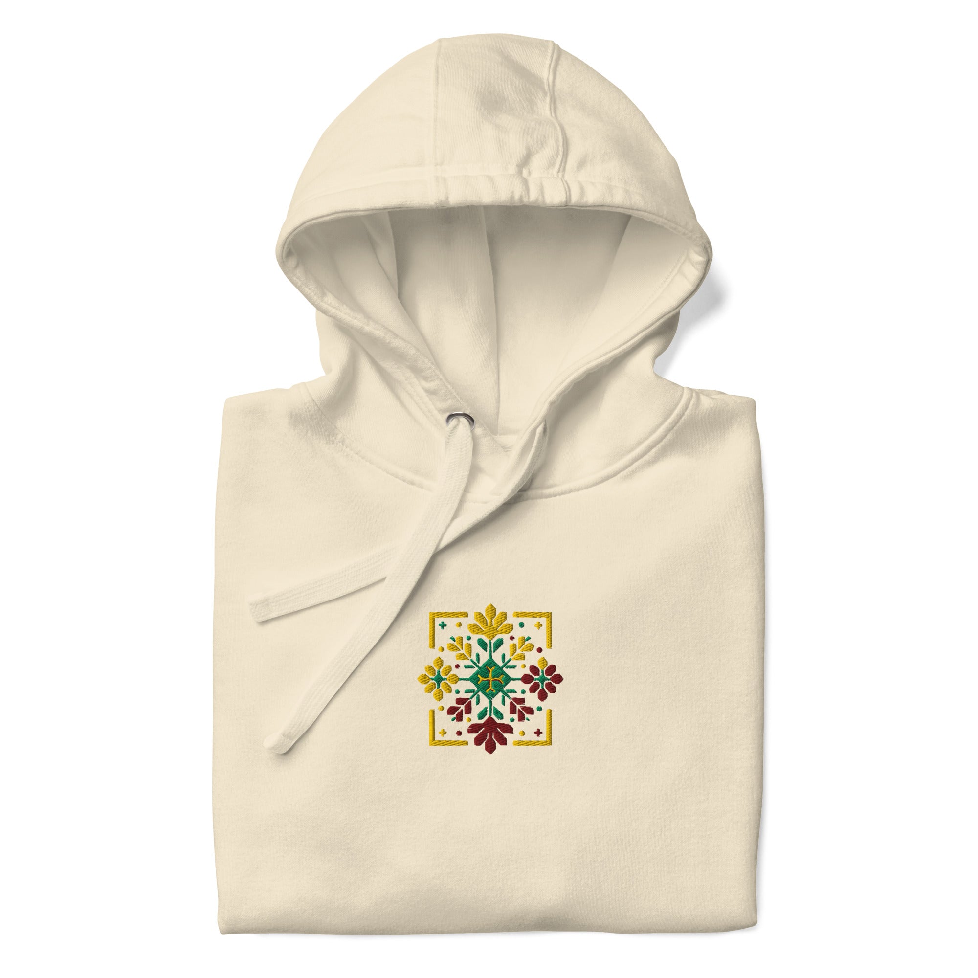 Tautinė gėlė džemperis su gobtuvu