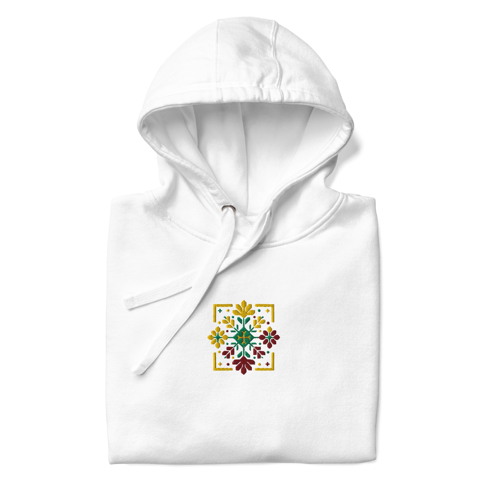 Tautinė gėlė džemperis su gobtuvu